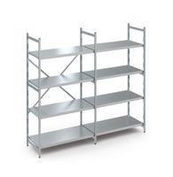 neue Gastroregal Hupfer Aluminium Regal 230x40x180cm mit 12