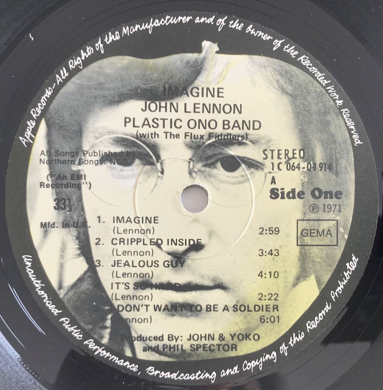 Schallplatten: THE BEATLES / JOHN LENNON - IMAGINE – Gebraucht aus Poliez-Pittet von Newtown-Records 3