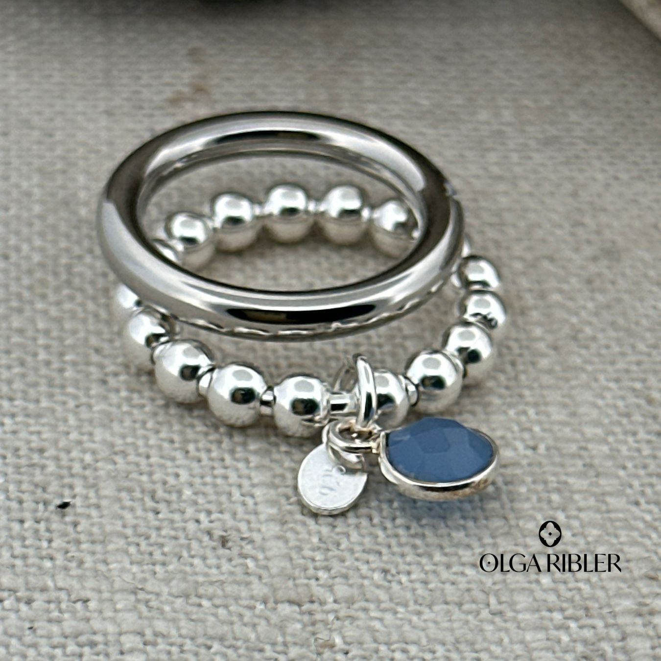 Olga Ribler Anelli: Ring SET Edelstahl & Silber Grösse 54 – Nuovo (secondo la descrizione) da Luzern venduto da Schmuckoutlet 5