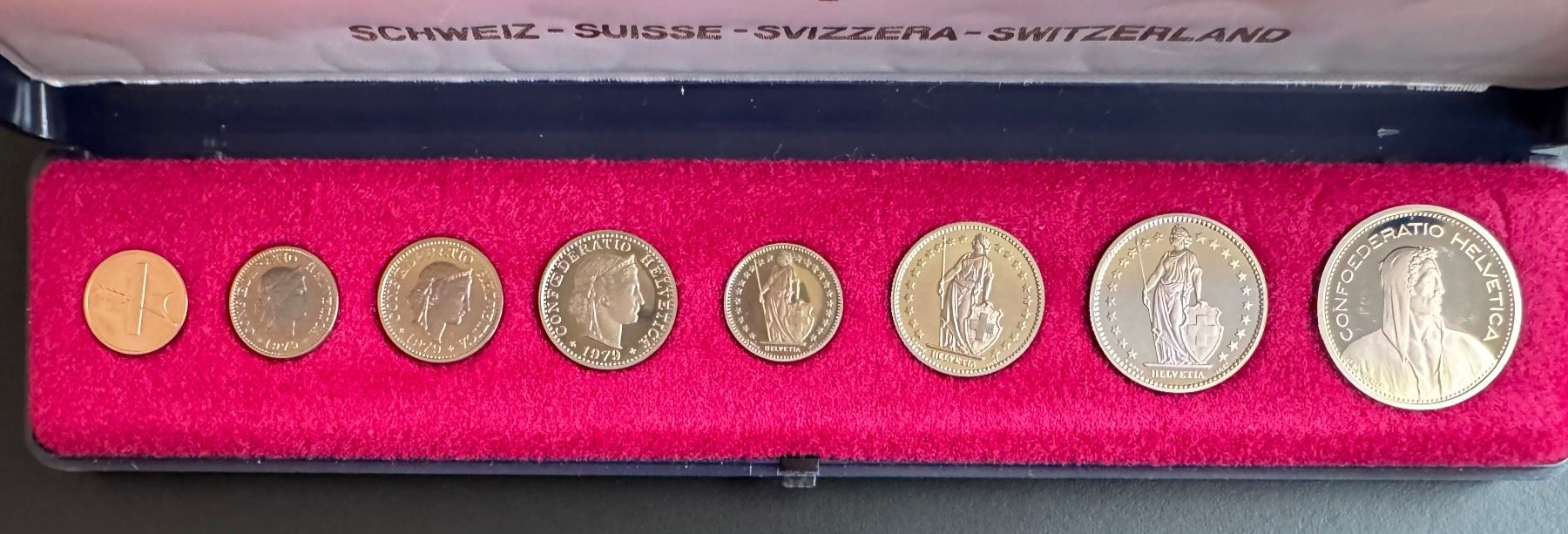 Alle Münzen: Schweizer Münzsatz 1979 in Etui – Gebraucht aus Ebikon von Dmasterx 2