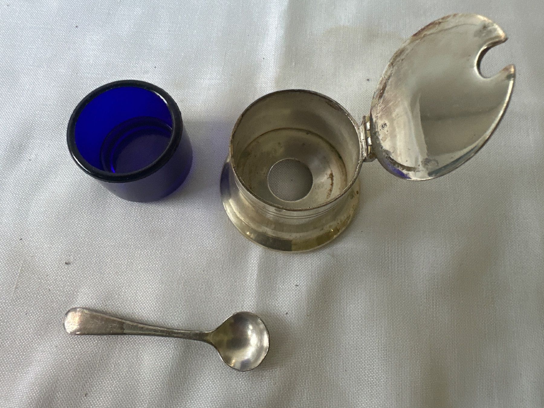 Ciotole: Antike Senftöpfchen, versilbert, Elkington Plate – Usato da Zürich venduto da Chaeffeler 2