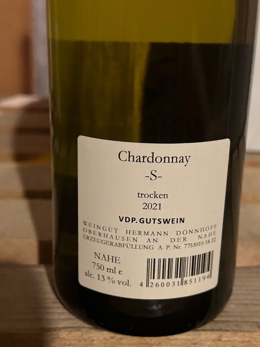 Wein: DÖNNHOFF Chardonnay -S- 2021 Nahe – Neu (gemäss Beschreibung) aus Roche VD von avediscipule 5