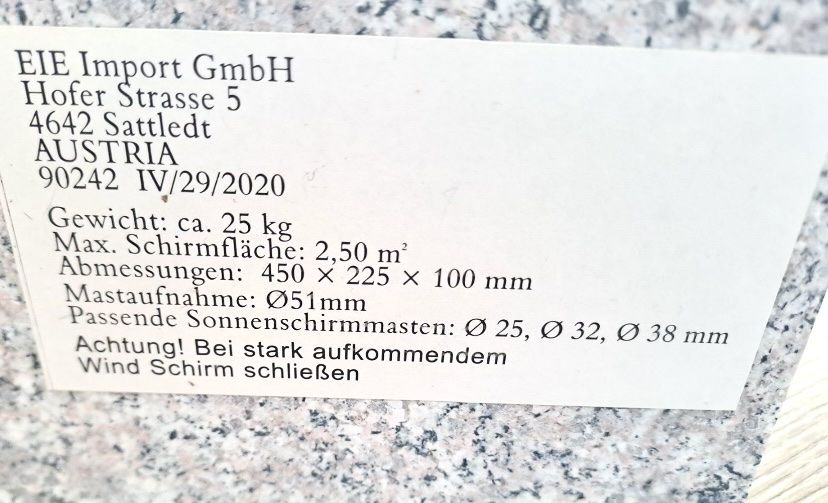 Altro: Sonnenschirmständer – Usato da Zürich venduto da benebiene 4
