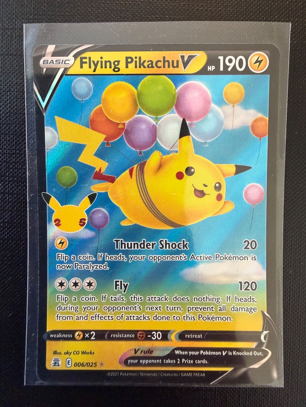 Pokémon Sammelbilder & Trading cards: Flying Pikachu V #006 CELEBRATION EN – Neu (gemäss Beschreibung) aus Savigny von Matgab94