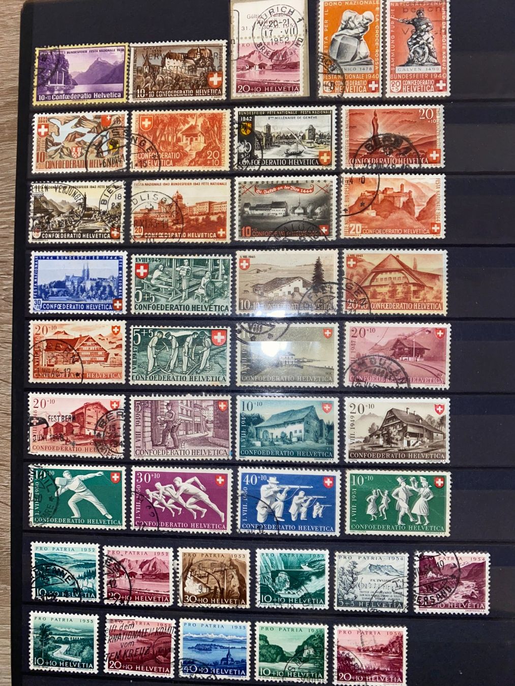 Tutti i francobolli: Schweizer Briefmarken  ,Pro patria, – Usato da matten b. interlaken venduto da jfran17