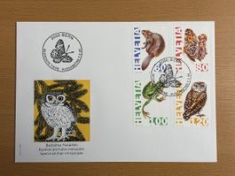 Schweizer Briefmarken "Bedrohte Tiere" Ersttagsbrief!
