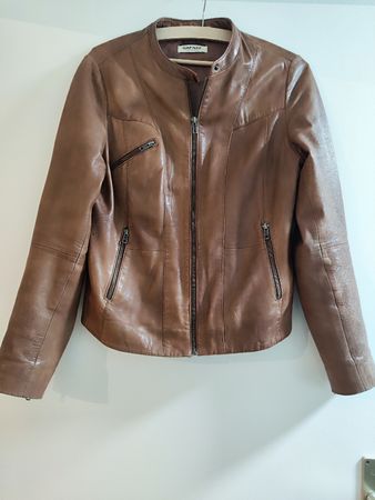 Damen Lederjacke Naf Naf braun in gutem Zustand