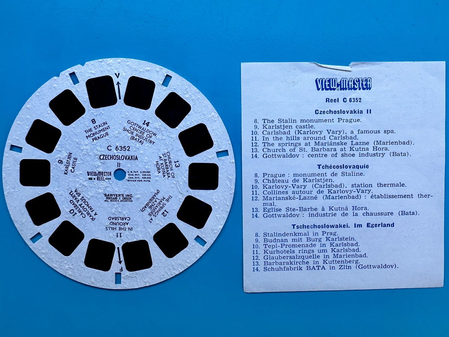 Poster & Bilder: View-Master - Czechoslovakia - C 635 - en anglais – Gebraucht aus Lausanne von Nuuk64 3