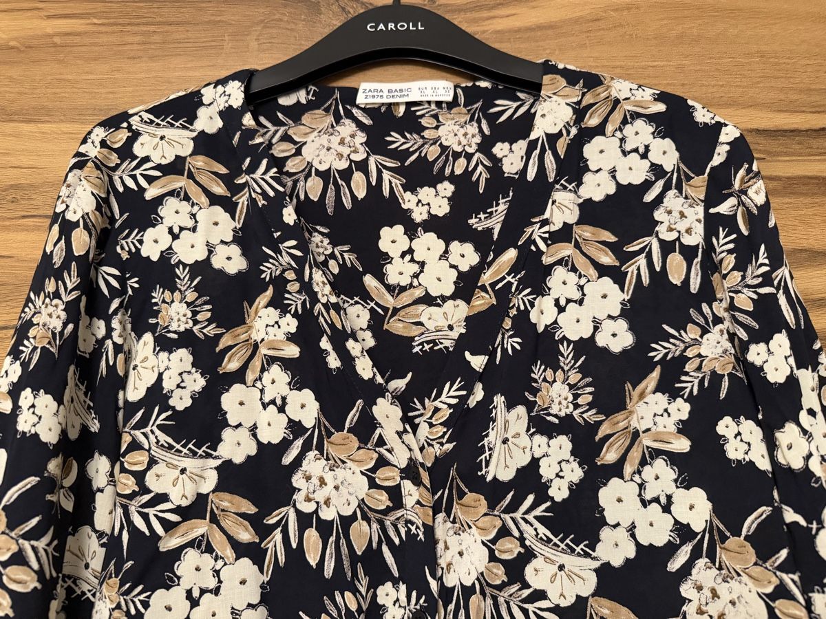 Zara Blusen: Zara Basic Bluse schwarz mit Blumenmuster Grösse XL. – Neu (gemäss Beschreibung) aus Adliswil von StephanieAnnina 5