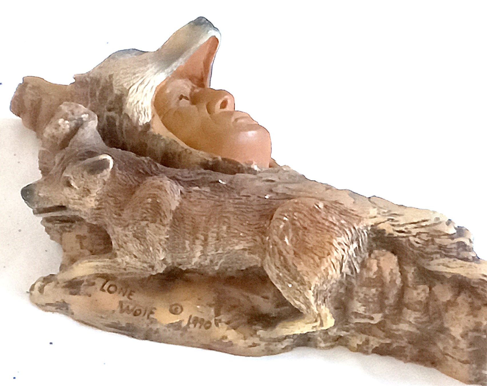 Statuette: Indianer Kunst Eule, Bisang, Inianer-Wolf – Usato da Baar venduto da 2cvbaar 8