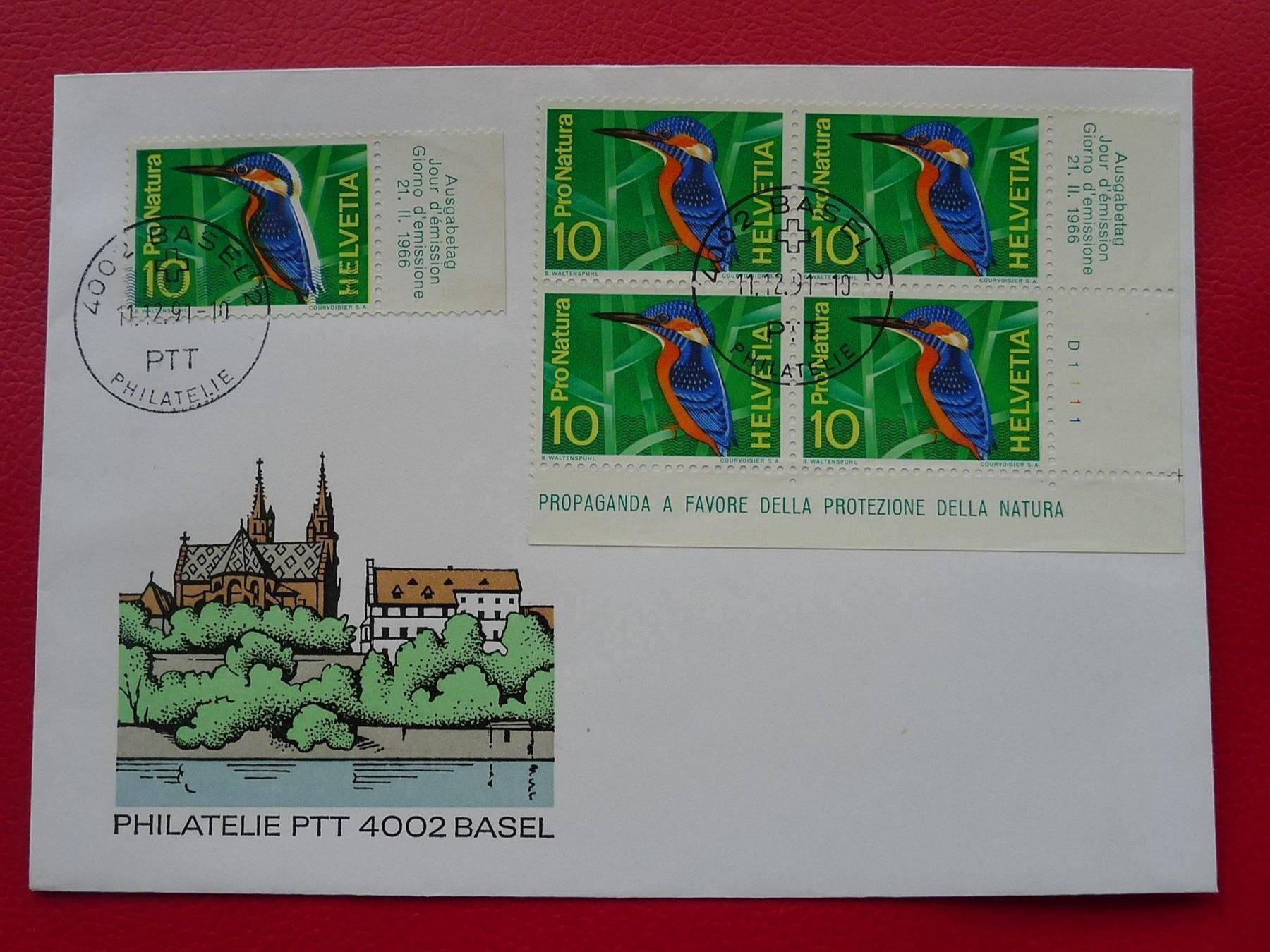 Alle Briefmarken: 1966: Nr.439.1.09 EISVOGEL (Verschiebung) auf BRIEF 1'600.-+ – Gebraucht aus Sursee von Luzernerraute