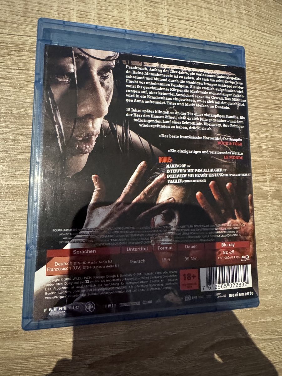Alle DVDs: Martyrs Film Blu-ray Uncut Version Pascal Laugier – Gebraucht aus Embrach von Schlussstrich 1