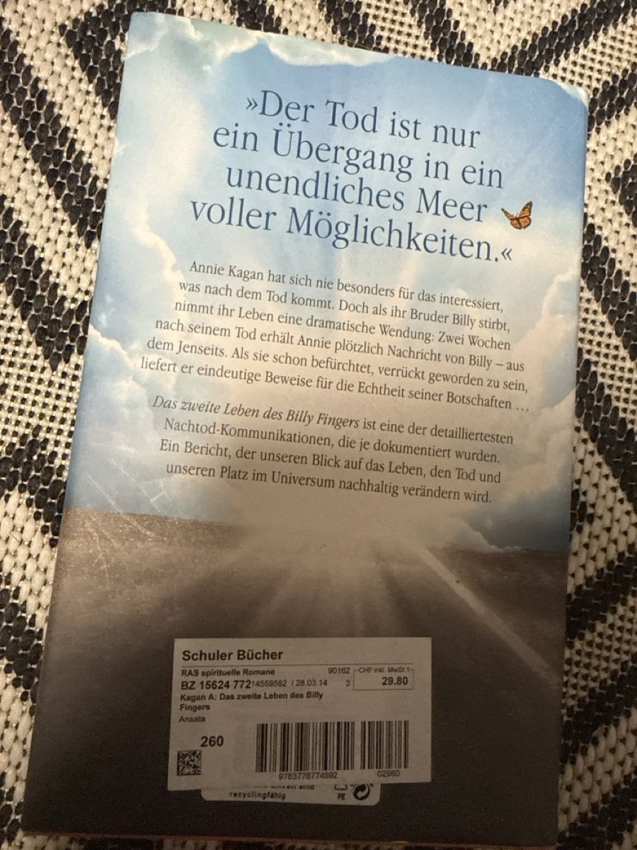 Bücher: Annie Kagan: Das zweite Leben des Billy Fingers! Wahre Gesch – Gebraucht aus Zürich von Krikri21 2