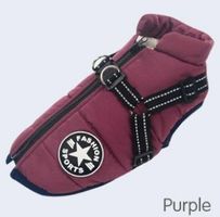 Warmer Hunde Wintermantel 26 cm Rücken violet *  Aktion *