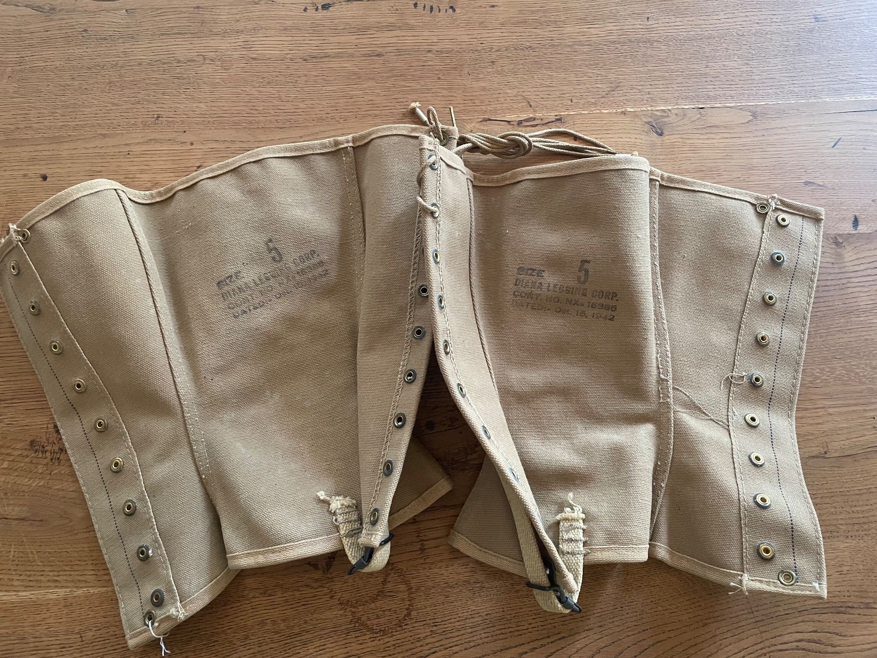 US Army Uniformi: Original USN WW2 M-1938 Leggings – Usato da Oberbütschel venduto da Woodie2005 1