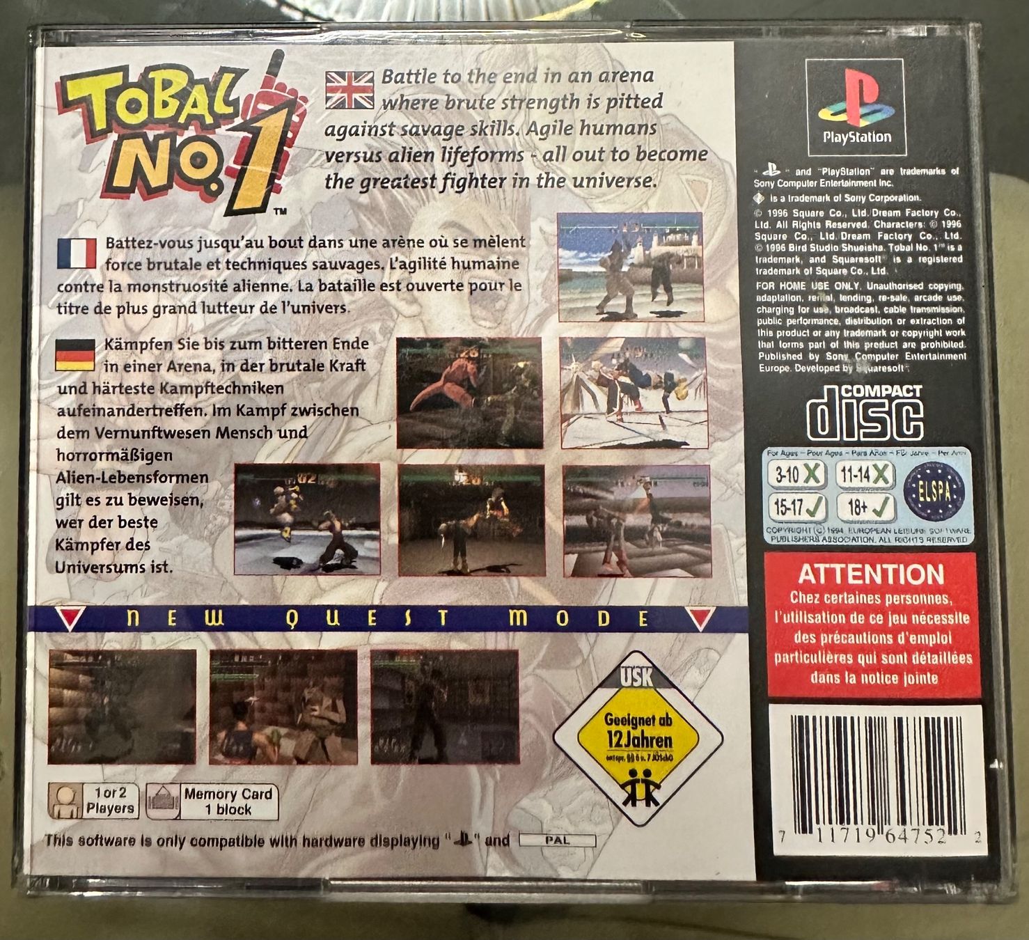 Giochi: Tobal No.1 PS1 – Usato da Payerne venduto da gil_92mn 1