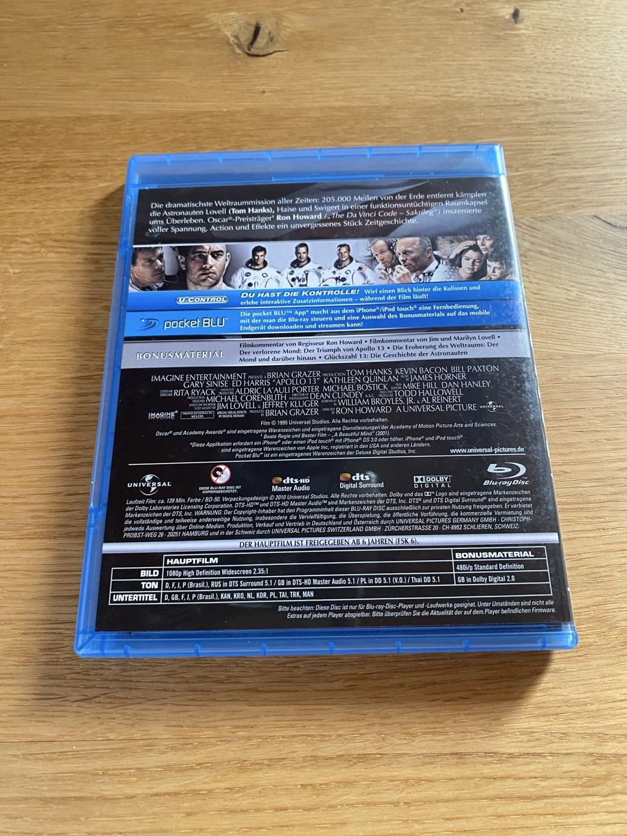 Tutti i DVDs: Apollo 13 / Bluray / Tom Hanks – Usato da Herzogenbuchsee venduto da Christen3 1
