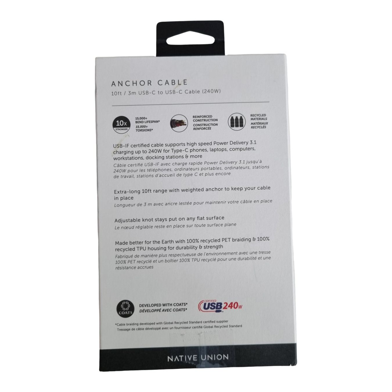 Kabel: NATIVE UNION Anchor Cable USB C (240W) – Neu (gemäss Beschreibung) aus Wangen b. Olten von Restwert_Wangen 4