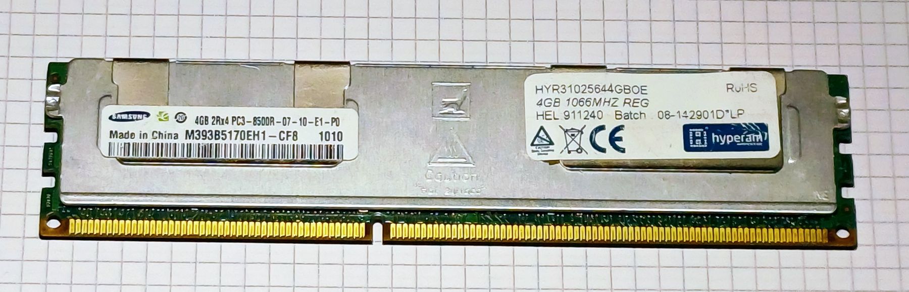 Samsung Memoria / RAM: 4GB Samsung PC3-8500R  ECC Server RAM – Usato da Zürich venduto da Sashaaa