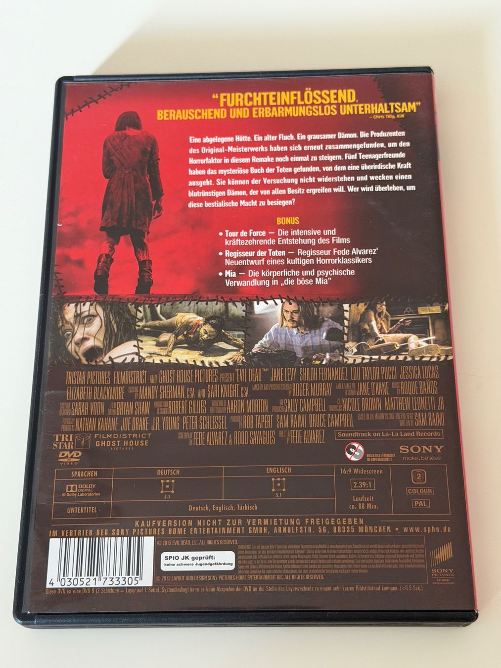 Tutti i DVDs: Evil Dead DVD UNCUT Kinofassung - Spio JK – Usato da Altstätten SG venduto da sheamus 1