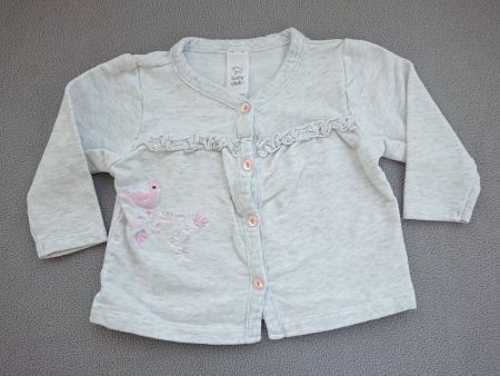 Baby Girl Sweat Jacke C&A Gr. 68 Grau Rosa