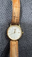 Elegante CHRIST Damenuhr mit Lederarmband mit Gebrauchspure
