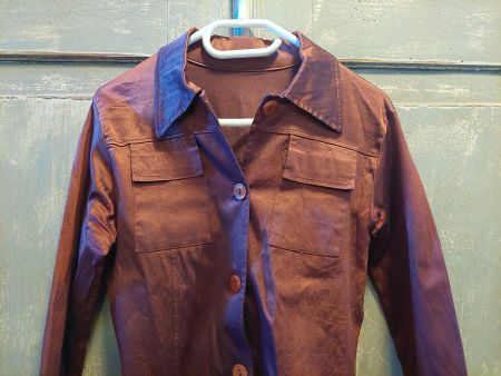 Made in Italy . Acetat Bluse - S