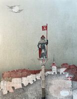 CZINNER Ossi (1925-2014) - Kriegerstatue - Lithographie