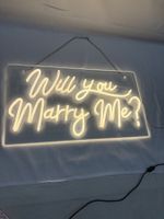 Neon Schriftzug "Will you Marry Me" einmal gebraucht