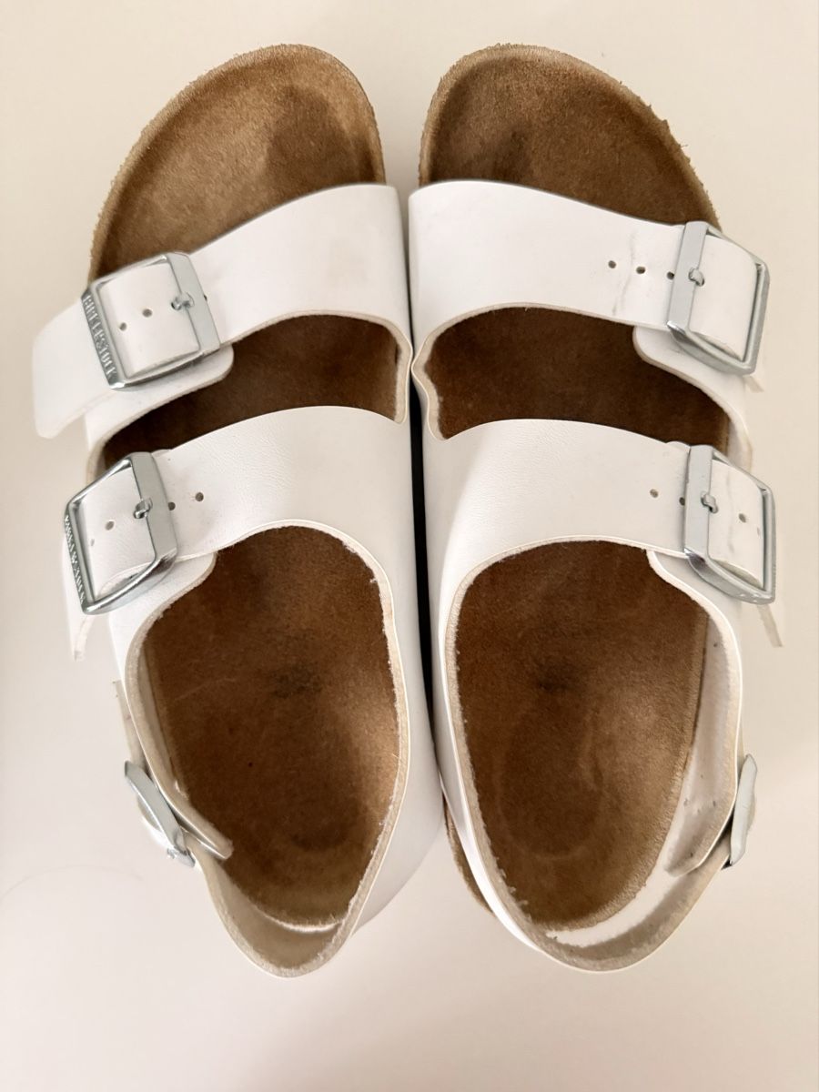Birkenstock Scarpe da donna: White Birkenstock Sandals, Size 39 – Usato da Zollikerberg venduto da MK-13 3