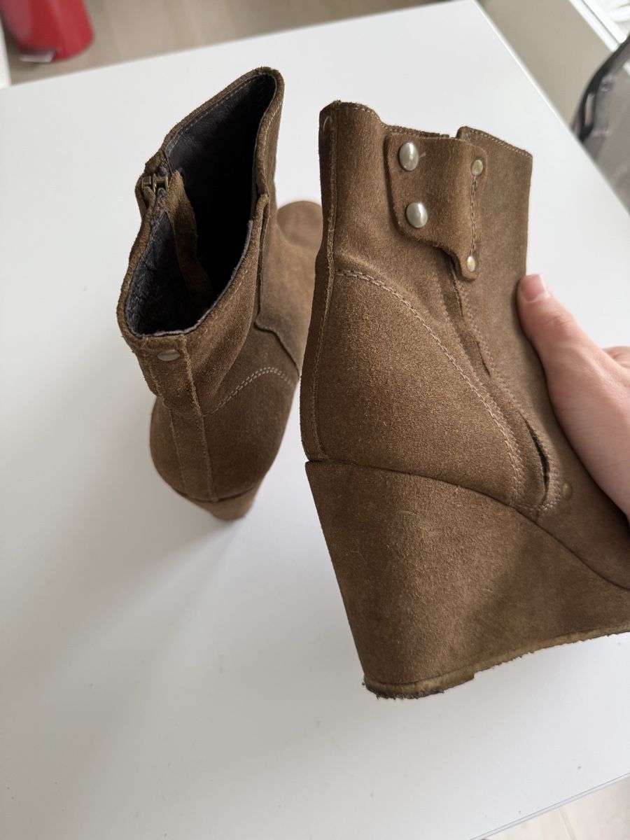 Maje Scarpe da donna: Bottines compensées Maje marron suede (taille-40) – Usato da Genève venduto da rom_8nwv 4