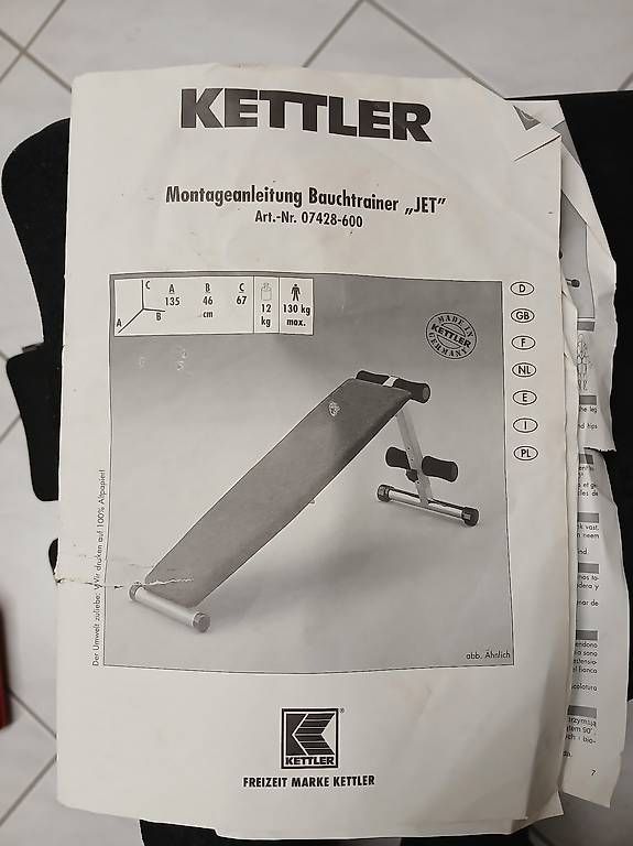 Kettler Vélos d'appartement: Kettler Bauchtrainer Jet – D'occasion à Münchwilen TG par miwirz 1