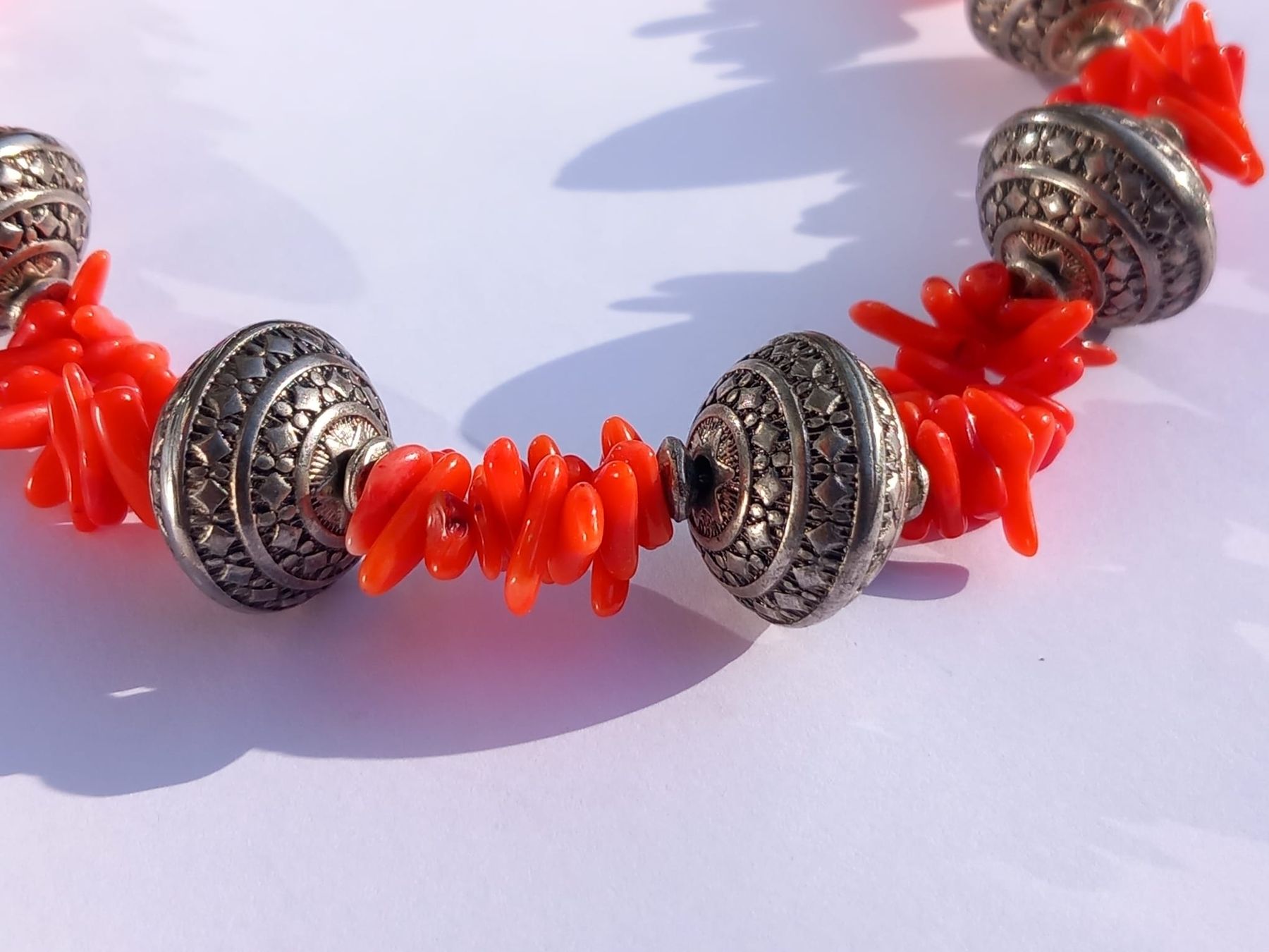 Catenine: Ethno Vintage Korallen Kette – Usato da Winterthur venduto da Jopf1 5
