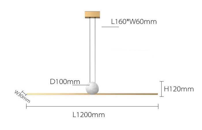 Lampade: Elegant Hanging LED Lamp 1.2 meter long 40W – Nuovo e nell'imballaggio originale da Rüschlikon venduto da leksyk 2