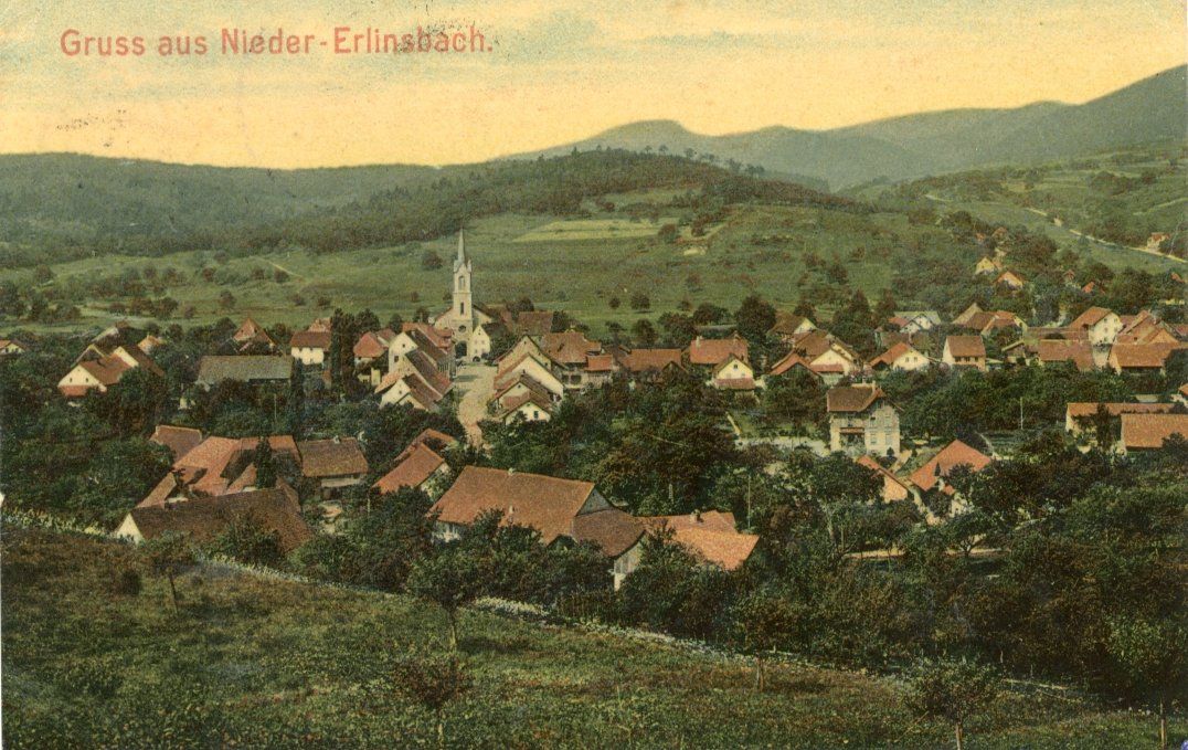 Ansichtskarten: Niedererlinsbach   SO          um 1910 – Gebraucht aus Brig von Valcards54