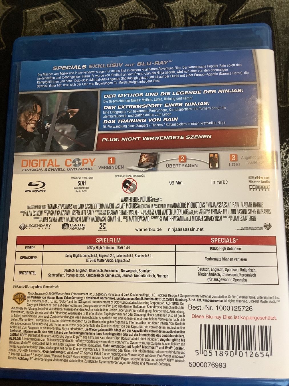 Tutti i DVDs: Ninja Assassin UNCUT! – Nuovo (secondo la descrizione) da Oberkirch LU venduto da ThE_CoLLecTor666 1