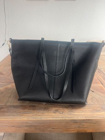 Damen Handtasche Santini Firenze Leder schwarz neu