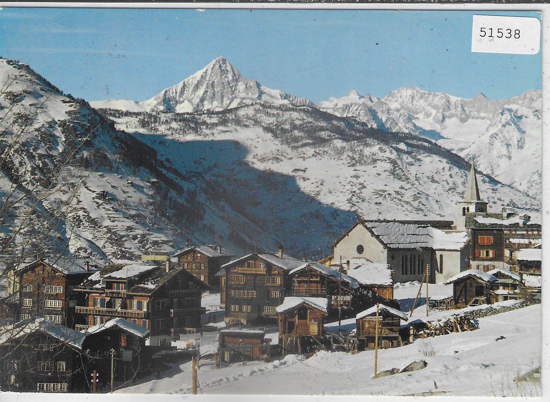 Cartoline postali: Grächen - Dorf im Winter – Usato da Ettingen venduto da Kartenplanet
