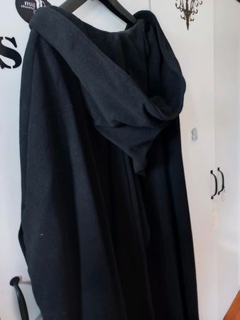 Mittelalter Cape Wollumhang lang mit Langer Kapuze