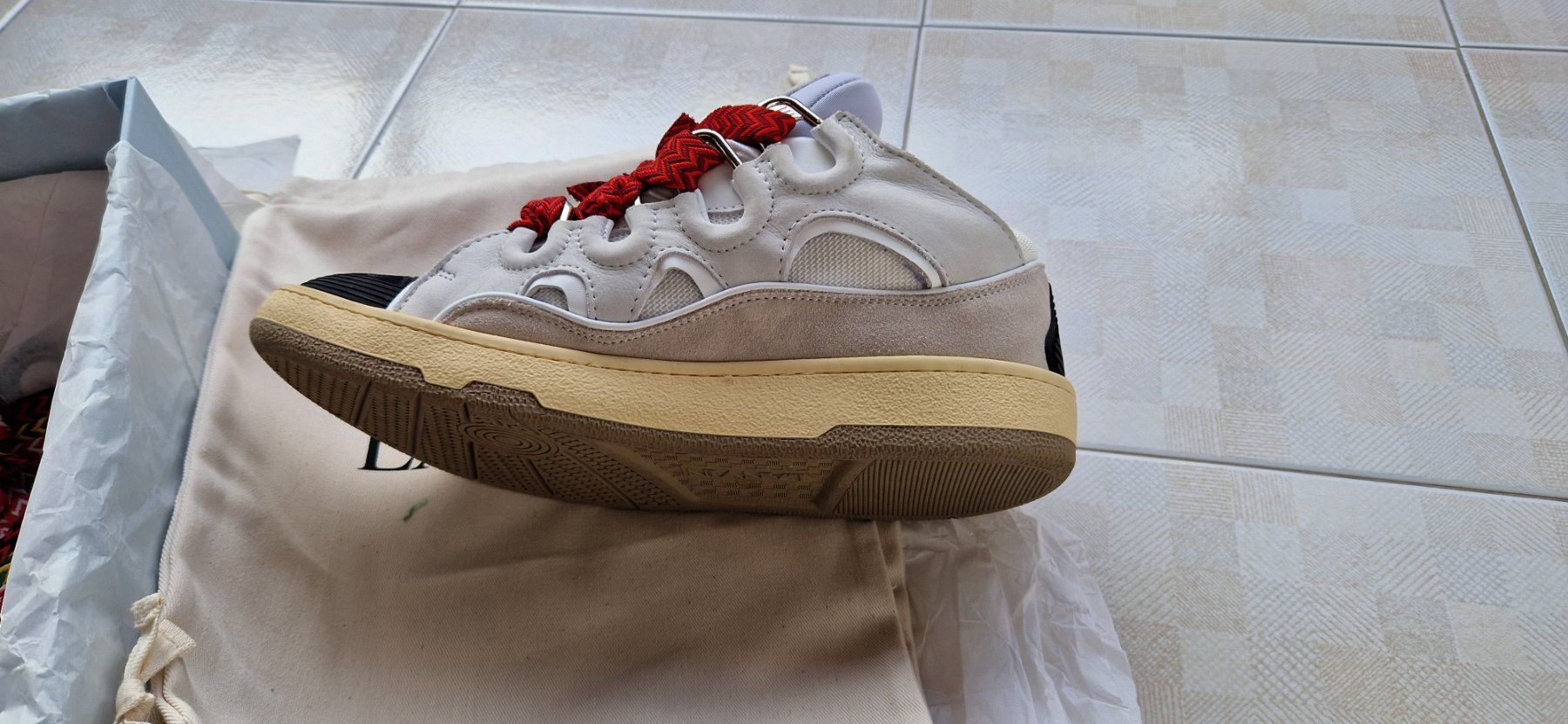 Lanvin Scarpe da uomo: Baskets en cuir Lanvin Curbs – Nuovo (secondo la descrizione) da Lausanne venduto da cristina-p 2