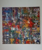 Gemälde Farbenfroh handmade 57×57