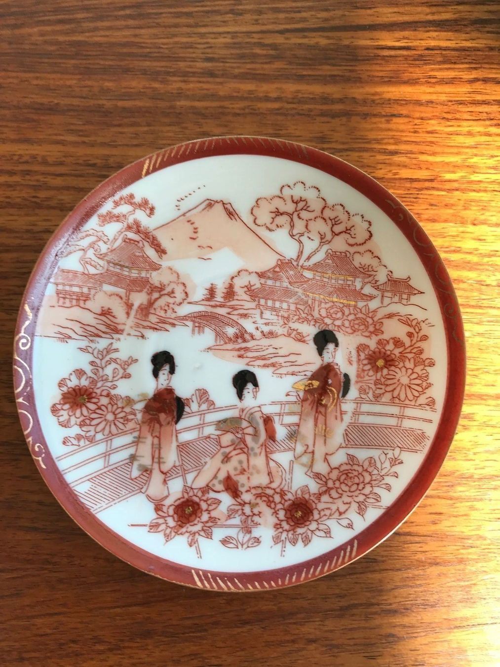 Set di piatti: Vintage Moriage Teeservice mit Geishalithophanie – Usato da niederbipp venduto da Esbenz 6