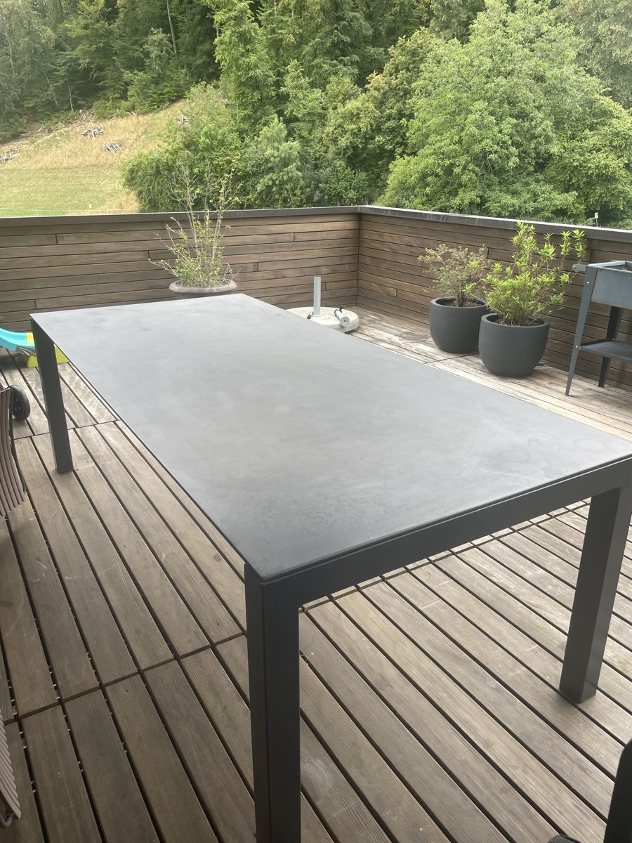 Hunn Tischset: Gartentisch mit Stühlen Anthrazit Guter Zustand – Gebraucht aus Baden von ChristineHug 1
