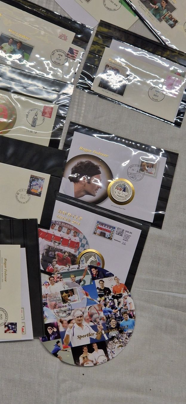 Alle Briefmarken: KONFOLUT ROGER FEDERRER ERSTTAGSBRIEFE – Gebraucht aus Bilten von Mic2022 1