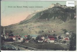 Gruss aus Kurort Flühli im Entlebuch - coloriert