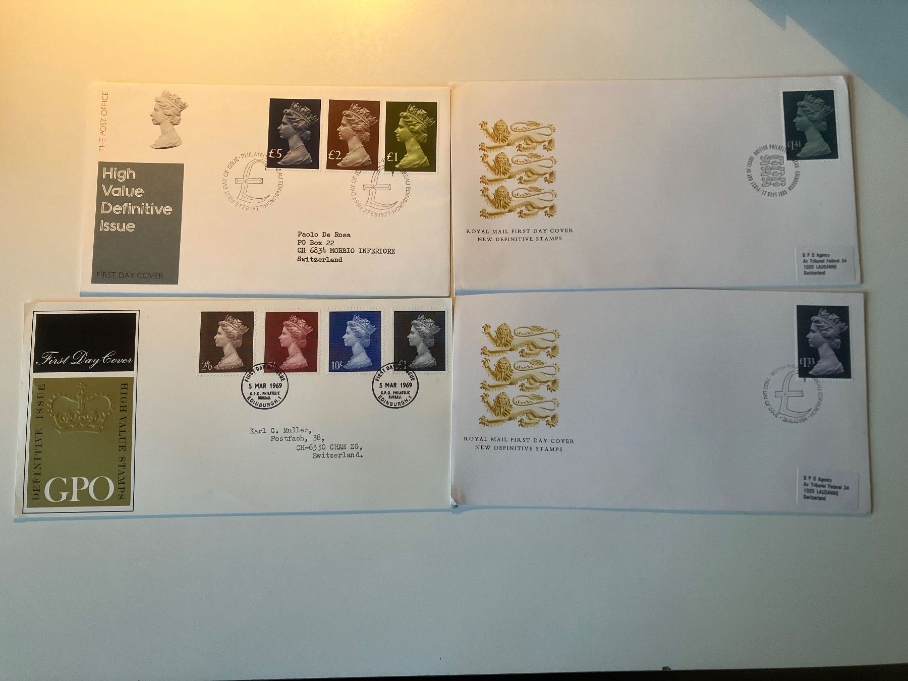 Tutti i francobolli: 4 Bessere FDC England – Usato da Baar venduto da Ramona10