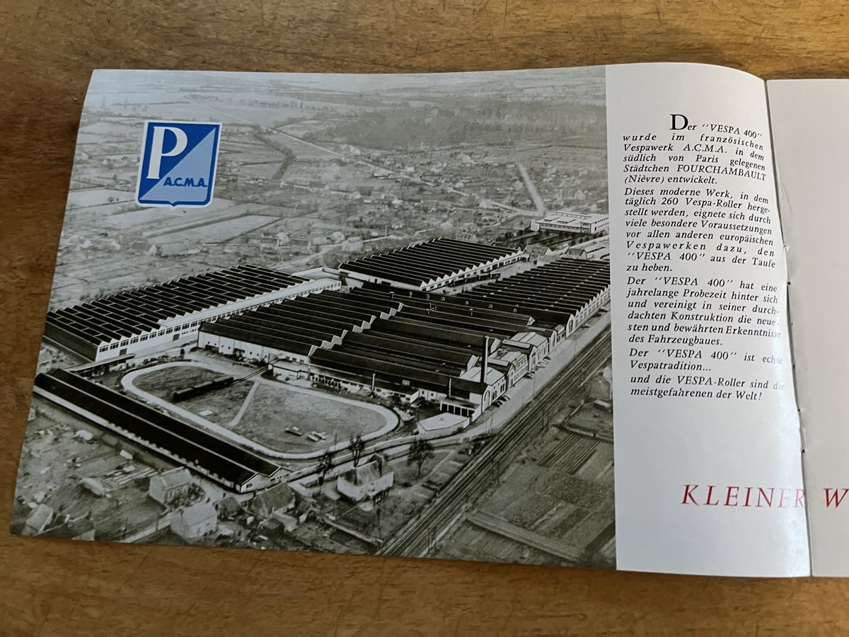 Piaggio Documents: Vespa Piaggio 400 Prospekt – Neuf (Voir description) à Thun par Cpia 4