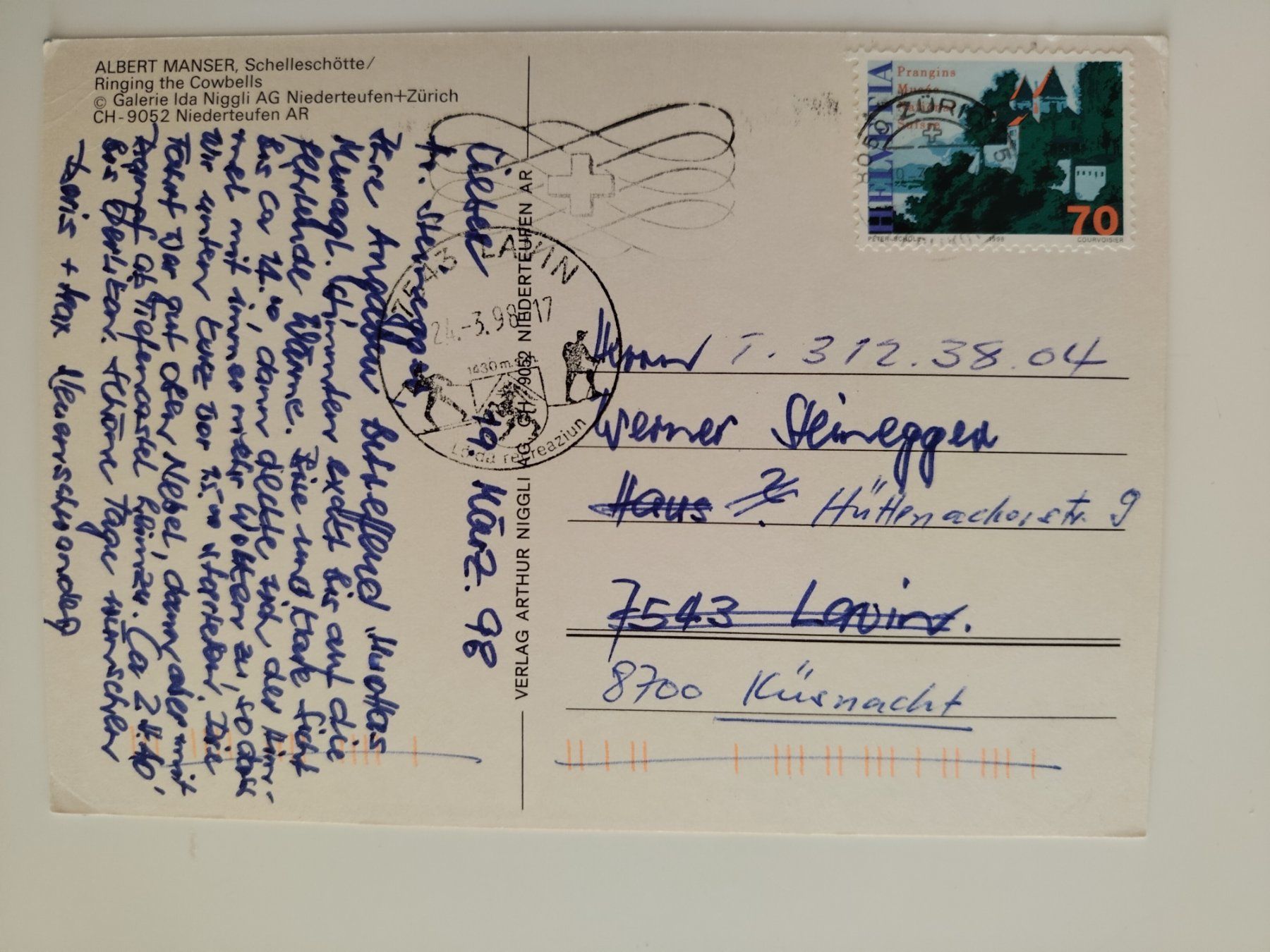 Cartes postales: Albert Manser, Bauernhof etc. – D'occasion à Ohmstal par Lebensfreude05 1