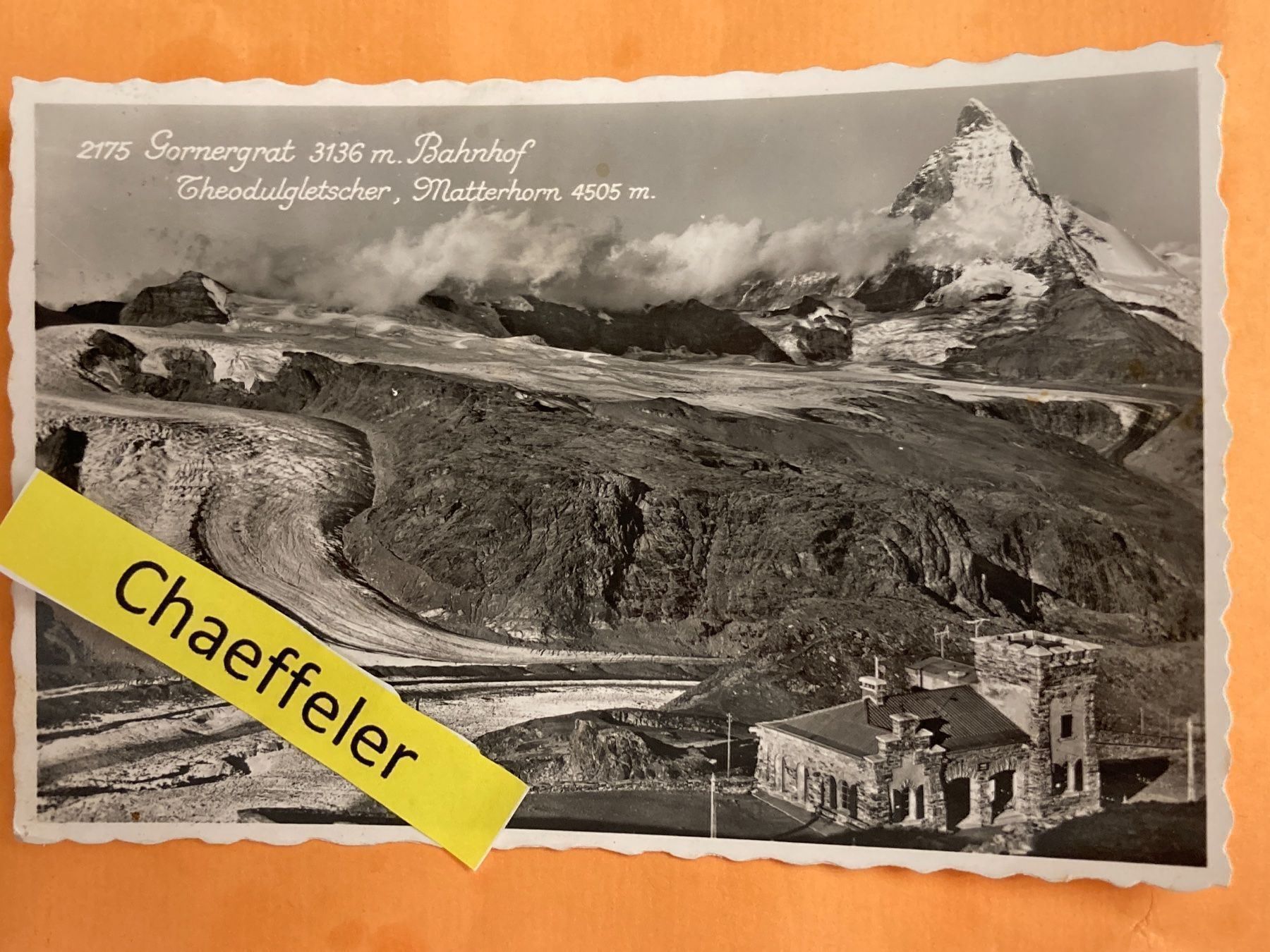Cartoline postali: Gornergrat, Bahnhof Theodulgletscher, – Usato da Zürich venduto da Chaeffeler