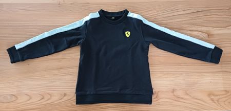 Ferrari Pullover schwarz mit Streifen Kinder Grösse ca. 128